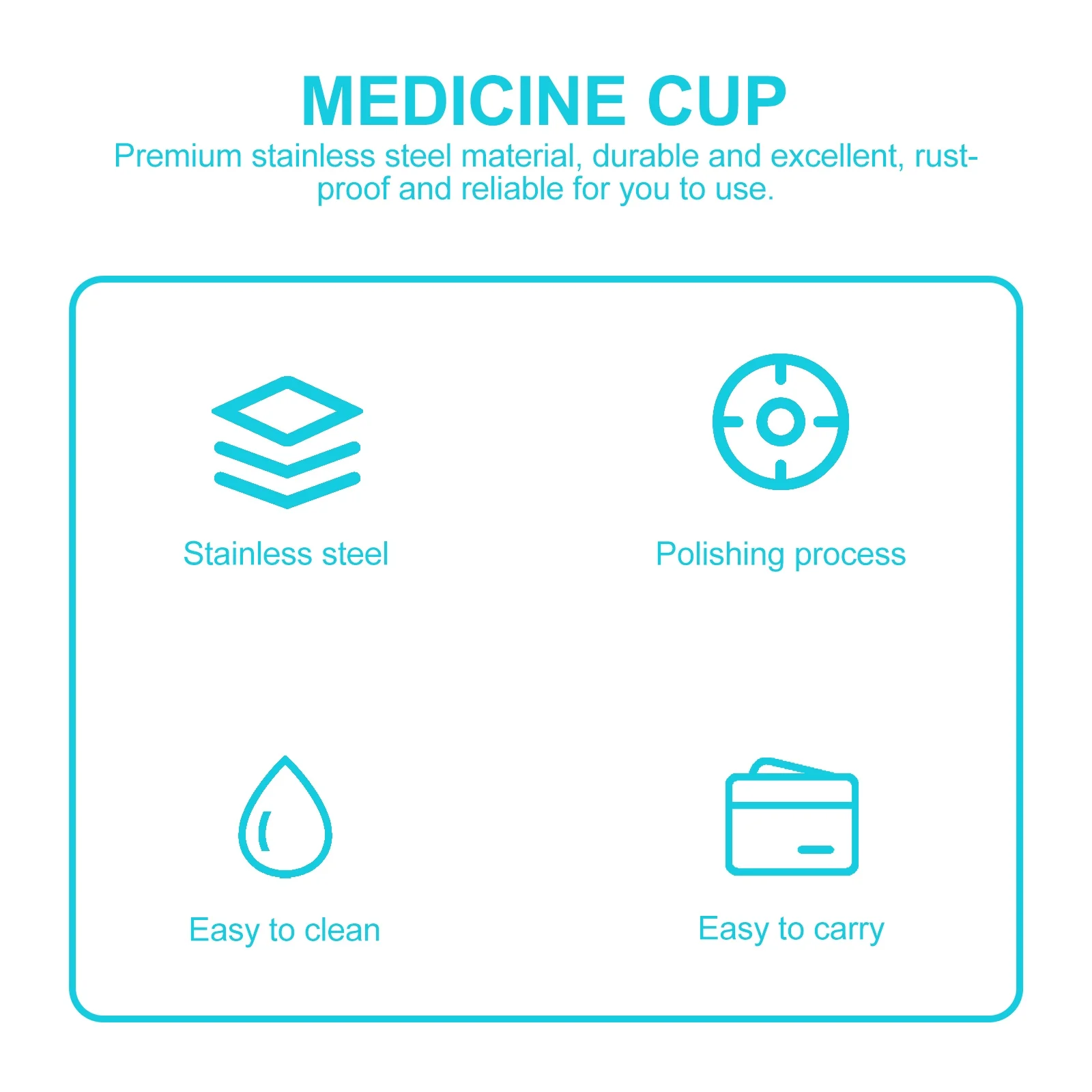 1 Stück Edelstahl-Messbecher, 80 ml, hochwertiges, rostfreies Laborwerkzeug für die Probensammlung flüssiger Medikamente