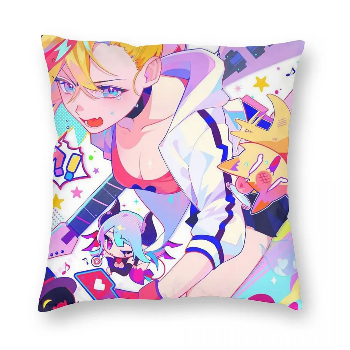 

Декоративная наволочка Game Muse Dash Square с молнией, комфортная декоративная подушка для дома и спальни