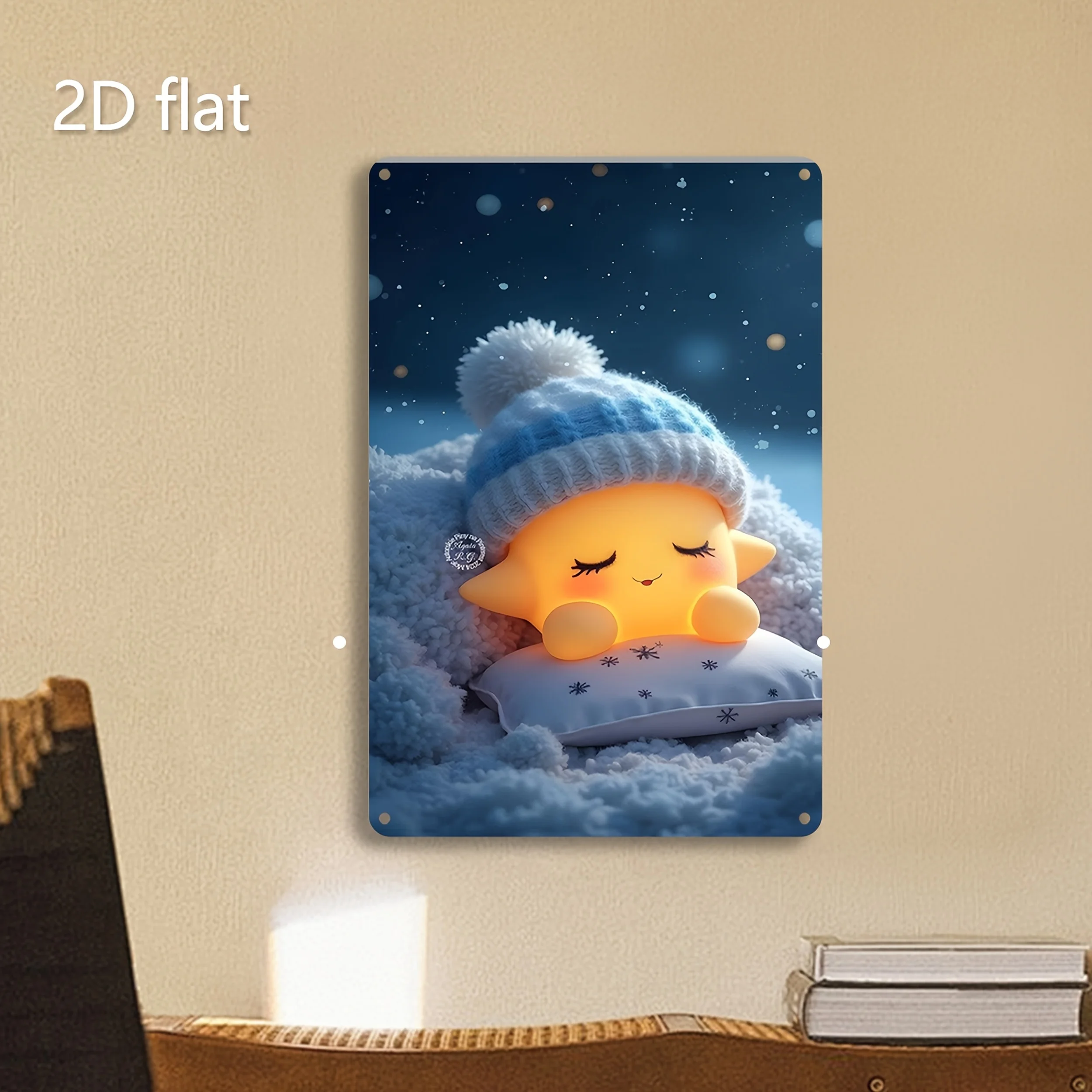 مسطح ثنائي الأبعاد، قطعة واحدة، مسطح ثنائي الأبعاد، صورة صفيح، نجمة لطيفة، ديكور معلق على الحائط، محفور مسبقًا، فن حديدي مقاوم للطقس، غرفة ديسمبر