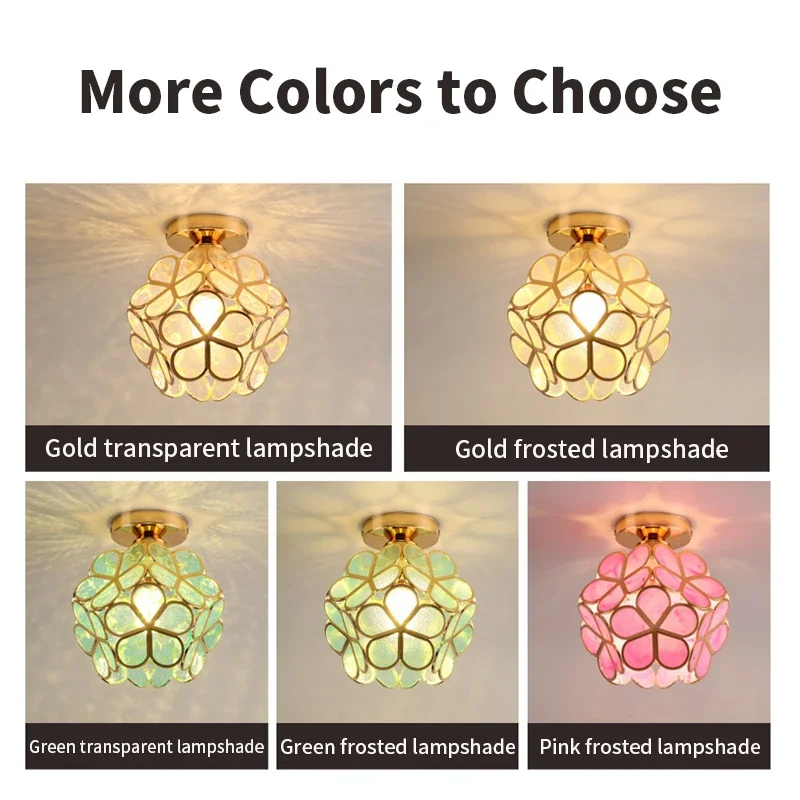 Crystal Petal Ceiling Light Modern Aisle Porch Balcony LED Lamps for Bedroom Living Room Corridor Balcony Nodic Lights