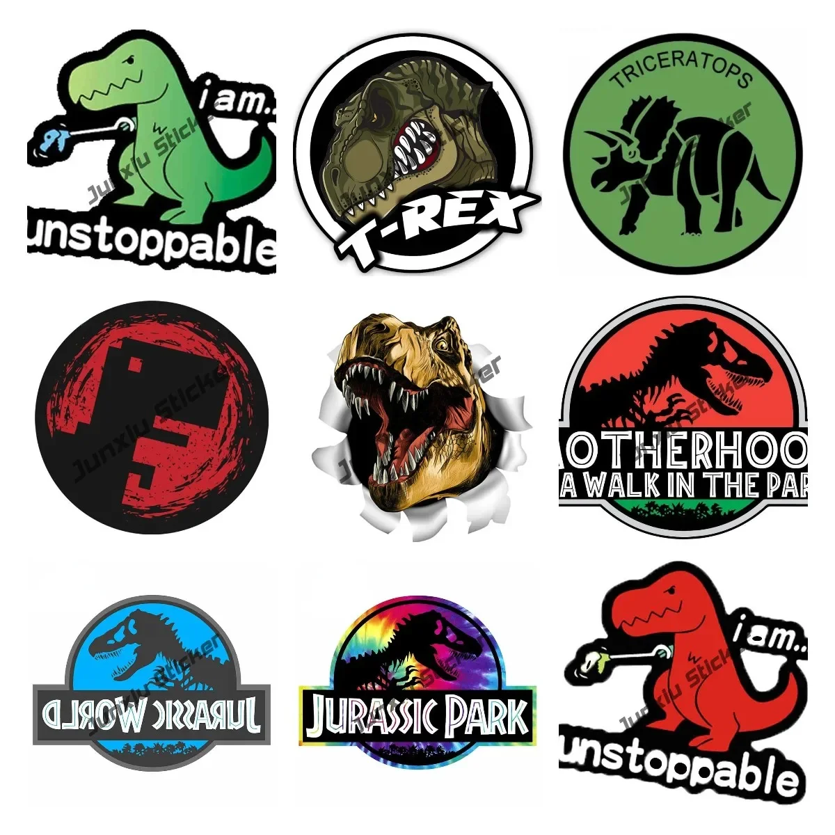 

Виниловые стикеры T-Rex с динозавром парка Юрского периода, декоративные наклейки для мамы, прогулок по парку, высококачественные водонепроницаемые автомобильные аксессуары