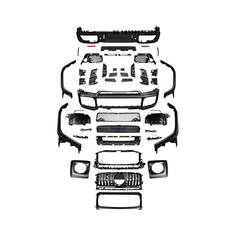 Body Kit G-Class W464 Upgrade to BBS Style PP Plastic Front Bumper Rear Bumper Wheel Arches Grille Side Vent