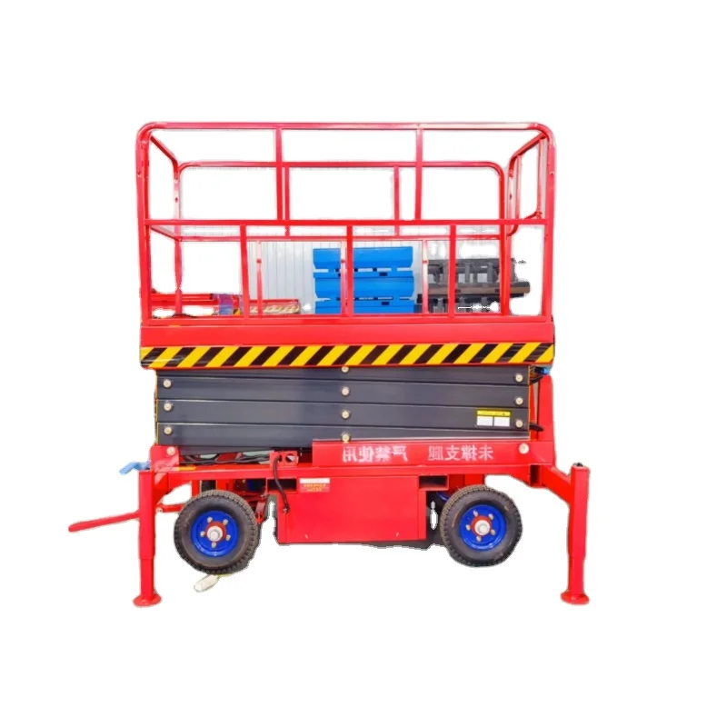 Electric Hydraulic Scissor Lift Platform Mobile Vehicle Cargo Lift High-Altitude Operation Electric Cargo Lift Climbing Vehicle