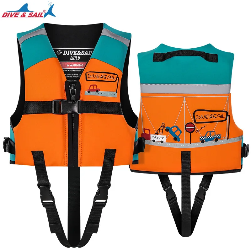 Neoprene Life Jacket for Children, Water Sports, Surfing, Swimming Aid, Life Jacket for Boys and Girls, Rafting Protection