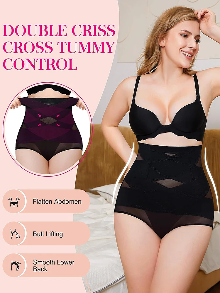 Womens Body Shaper Tummy Control Panties Slimming High Waist Trainer Shapewear Butt Lifting Panties Flat Stomach Underwear