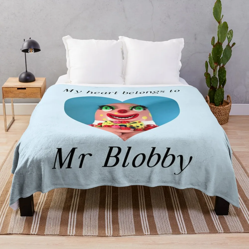 

My heart belongs to Mr Blobby Throw Blanket Extra Large Throw decorative Blankets