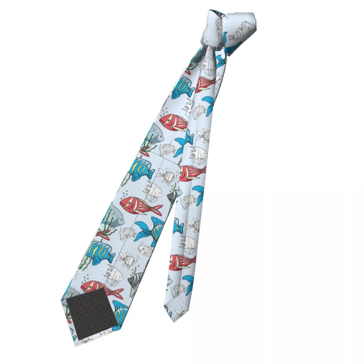 Fish Underwater Seaweed Cute Ocean Sea Marine Organism Necktie Men Women Polyester 8 cm Neck Tie Narrow Accessories