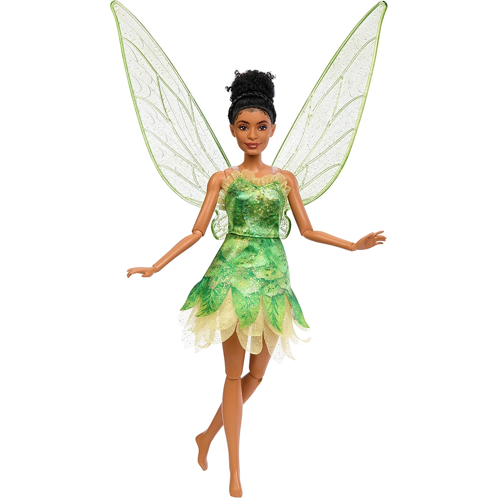 Mattel Disney Movie Peter Pan and Wendy Toys Tinker Bell Fairy Doll with Wings Inspired by Disney Peter Pan and Wendy Gifts