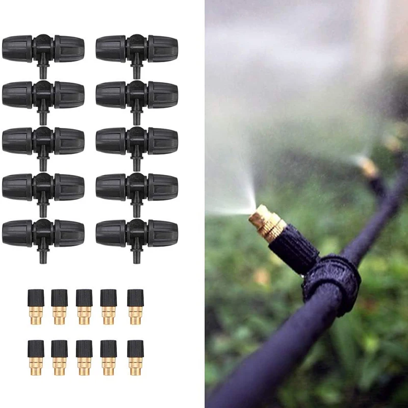 10PCS Water Spray Head Nozzle,Drip Irrigation,10Pcs Atomization Irrigation For Garden Agriculture Watering Irrigation