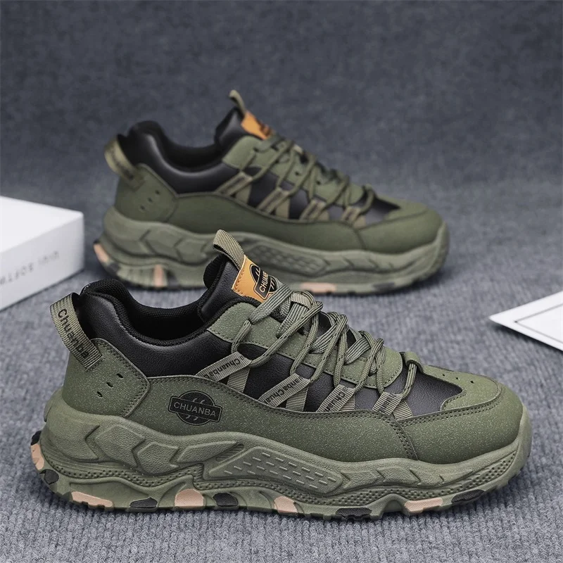 أحذية صفراء كبيرة على الطراز الأمريكي للرجال: أحذية عمل بنعل سميك للخريف، أحذية عمل بنعل ناعم من الجلد الطبيعي للرجال، R #2