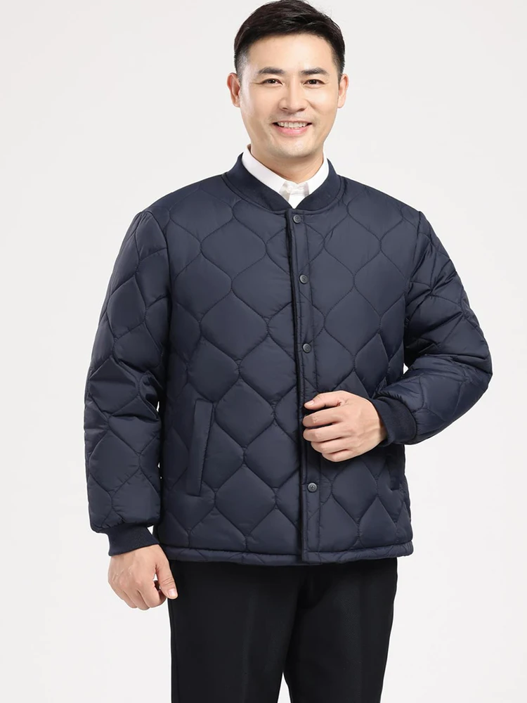 

Men's Winter Thiened down Cotton Jaet 2025 Faion Urban Sle Stand Fit Polyester Warm Stand Collar Side kets