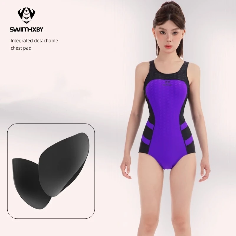 

Women Outdoor One Piece WaterProof Spandex Surfing Push Up SwimSuit Female UV Protection Quick-Drying Nylon Athletic SwimWear