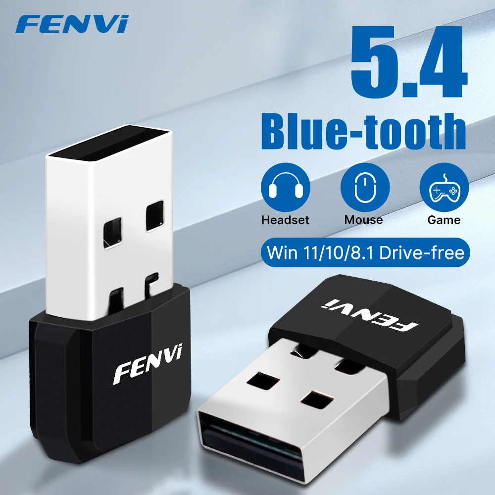 

fenvi USB Bluetooth 5.4 Adapter for PC Wireless Bluetooth 5.3 5.1 Dongle Receiver For Mouse Keyboard Audio USB Transmitter