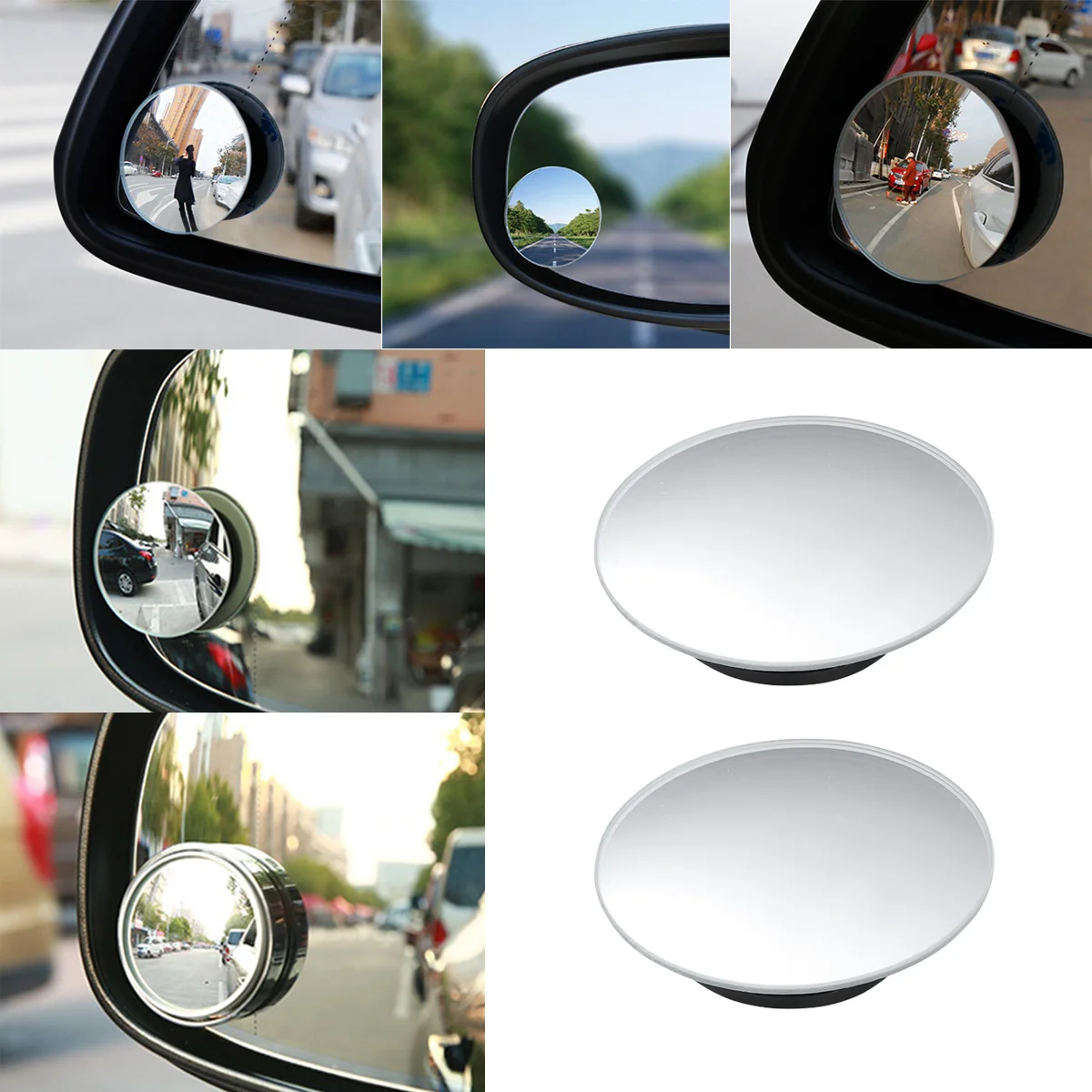 

Side Mirror Blind Spot Rearview Car Vehicle 360 Wide Angle Small Round Blindspot