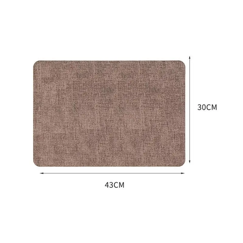 New 1pc Nordic Style Retro PU Leather Placemat Waterproof And Oil-Proof Table Mats Western Restaurant Heat-Insulating Mats