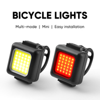 Rechargeable Bike Lights Front and Rear COB Mini Bicycle Lamp Light Set USB Recharged Bicycle Headlight MTB Tail Lights Lantern