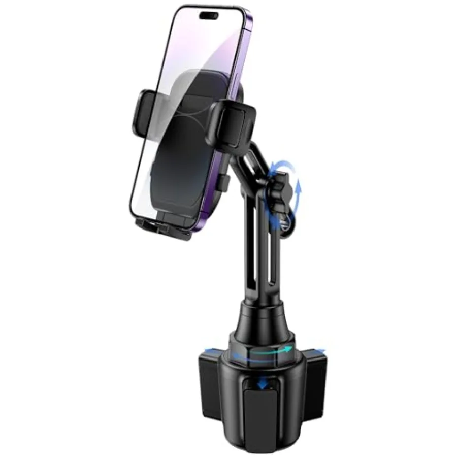 

Cup Phone Mount for Car, [Upgraded Version] Universal Cup Phone Cradle Holder with Long and Adjustable Neck, Friendly Compatibl