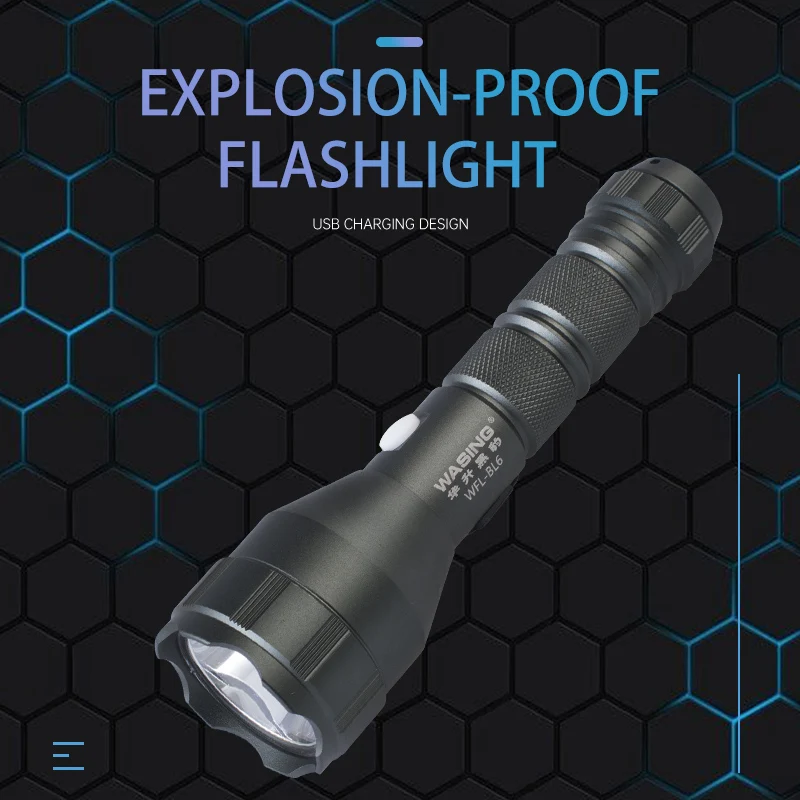 LED flashlight Explosion-proof super bright light rechargeable long endurance  handheld searchlight chemical plant special torch