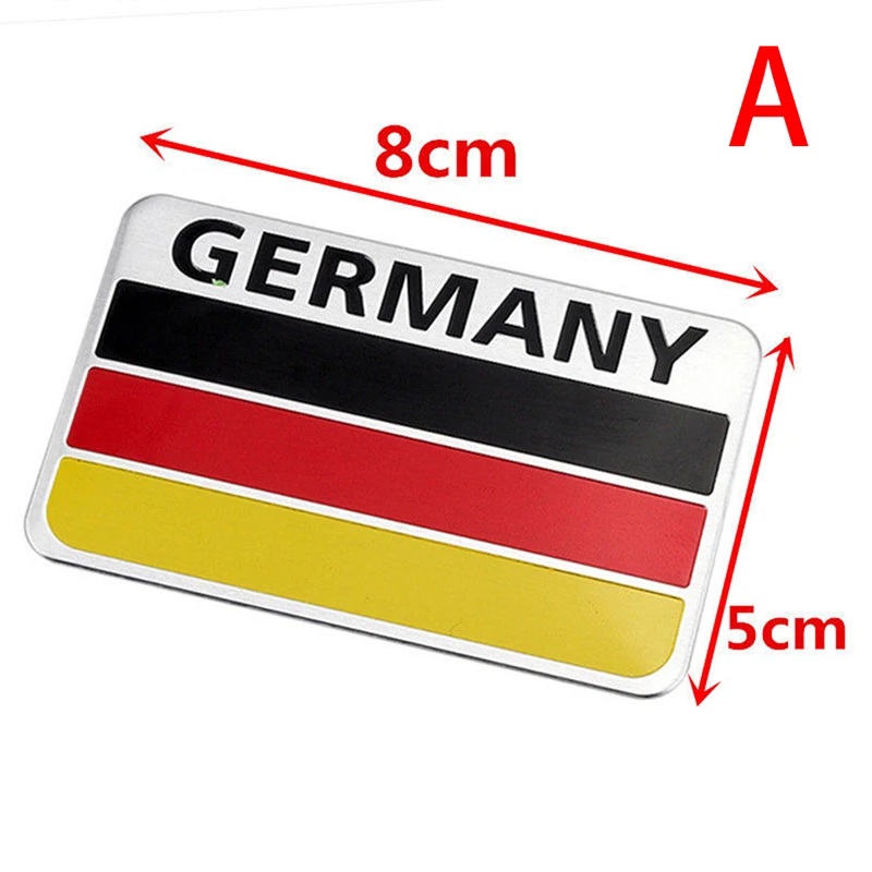 3D Aluminium Auto Car Emblem Germany German Flag Logo Grille Badge Decal Sticker