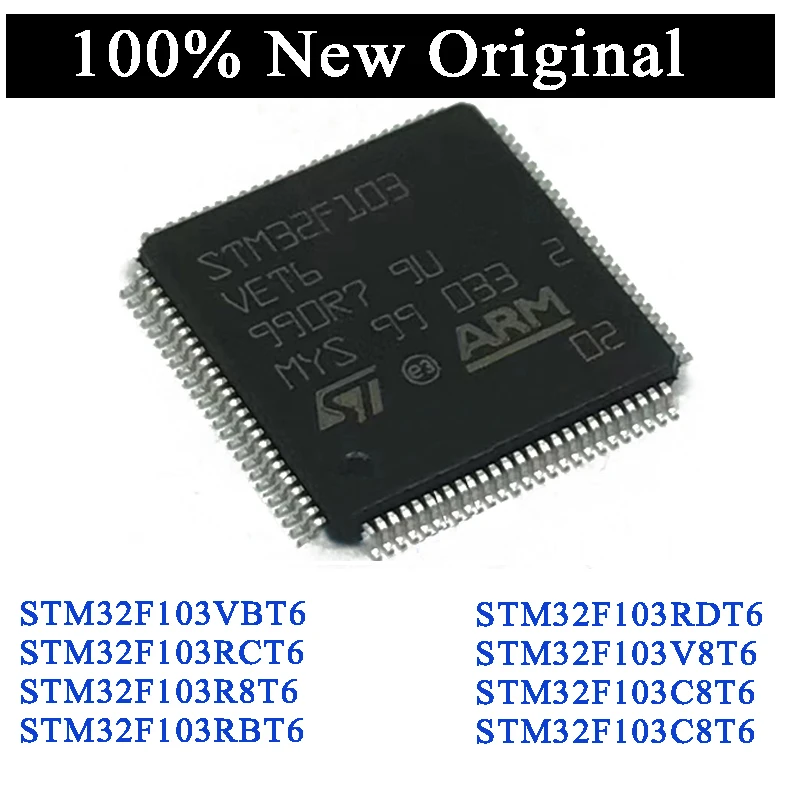 STM32F103VBT6 STM32F103RCT6 STM32F103R8T6 STM32F103RBT6 STM32F103RDT6 STM32F103V8T6 STM32F103C8T6 STM32F103C8T6 ic chip In stock