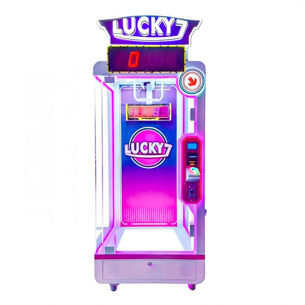 

Coin Operated Lucky 7 Seconds Timer Challenge Arcade Game Big Doll Gift Toys Vending Prize Machine