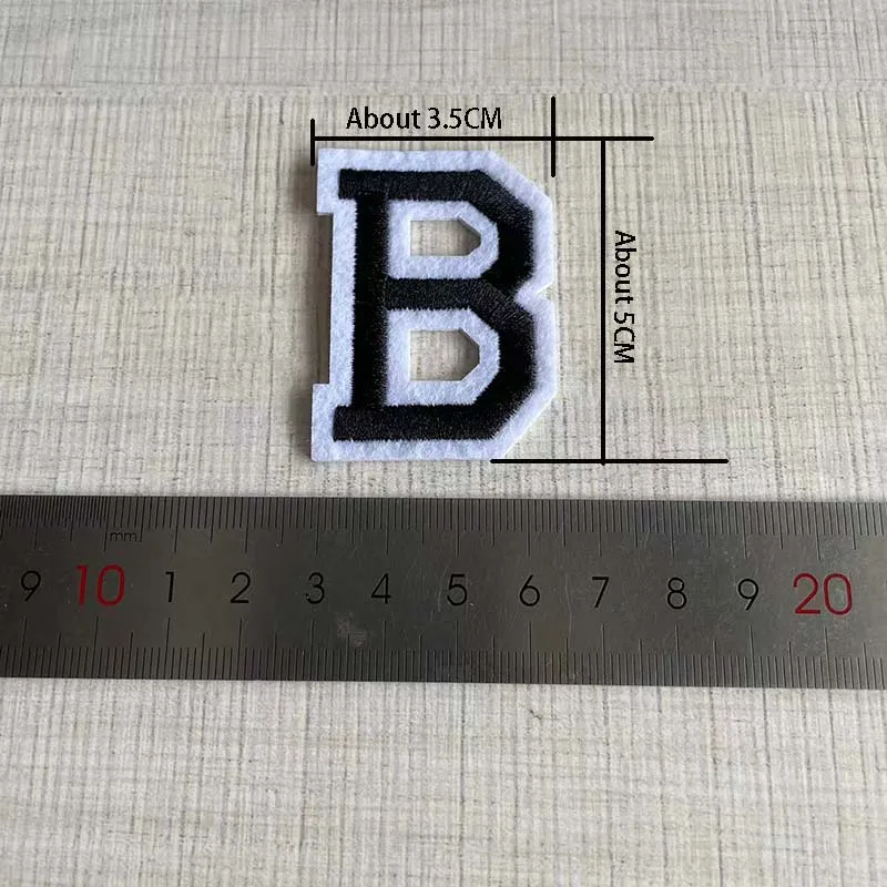 26 Stück/Set, A~Z farbige Alphabetbuchstaben Stickerei-Applikationen, Aufbügelbare Patches, thermoadhäsive Stoffkleidungsaufkleber – Detail 14