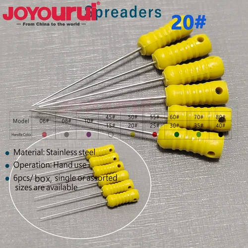 Imagen 2 del producto 6 unids/caja esparcidores de dedos dentales uso manual raíz de acero inoxidable Cannal Endo archivos sss instrumento endodóntico taladros de dentista