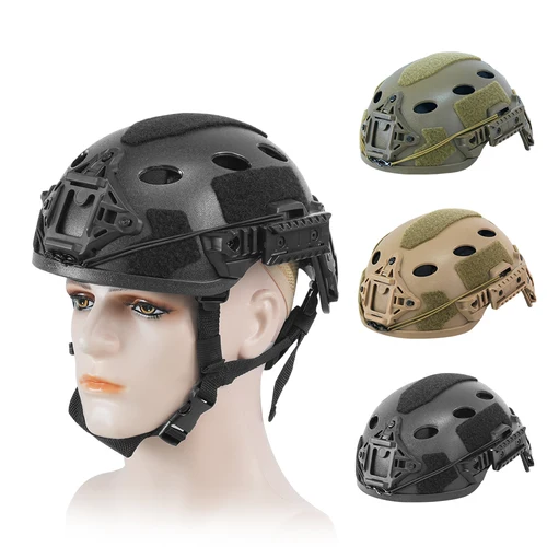 BOOIU-casco táctico PJ de corte alto para niños, casco iraquí de 50-53CM con riel Wendy, equipo de protección para deportes al aire libre y caza