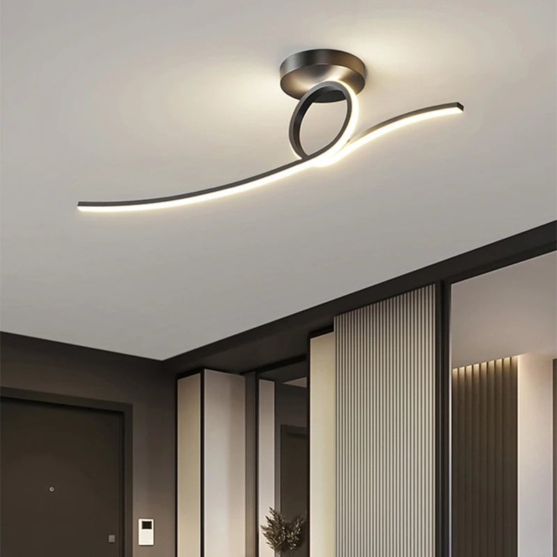 Plafonnier LED au design moderne, luminaire décoratif d'intérieur, idéal pour un salon, une salle à manger, une chambre à coucher ou un couloir