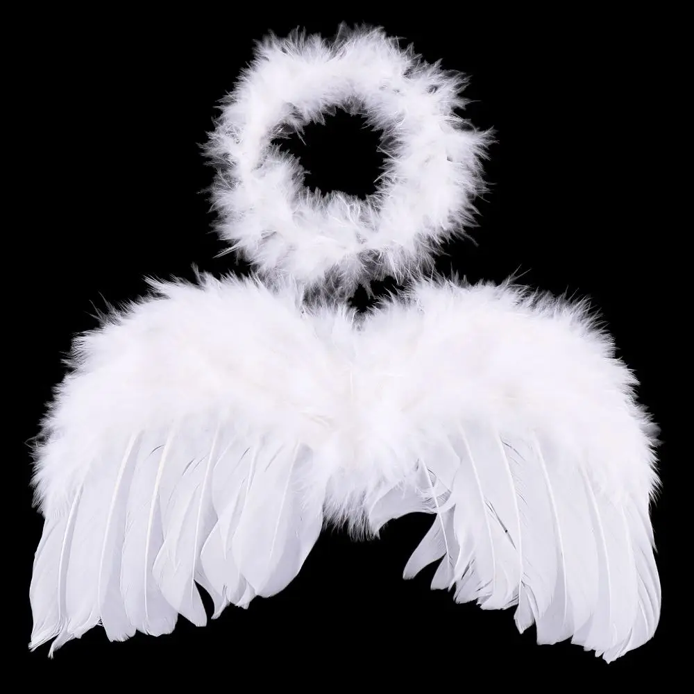 New Baby Kids White Angel Wings Feather for Party Decoration And for Photo Selling Hot