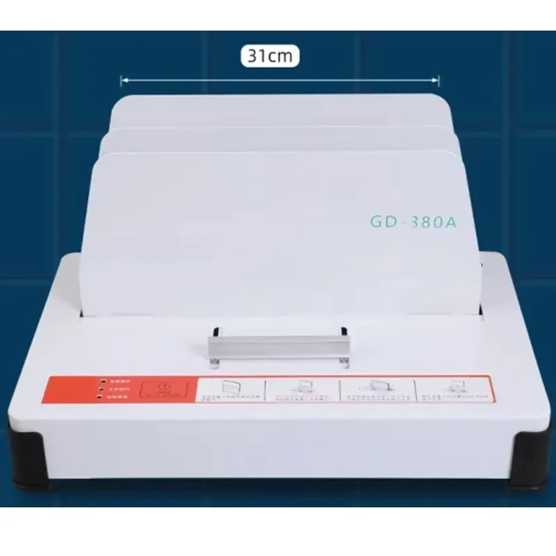 380A Small Electric Punch-Free Hot Melt Glue Binding Machine, for A4 Financial File, Accounting Voucher and Bill Book