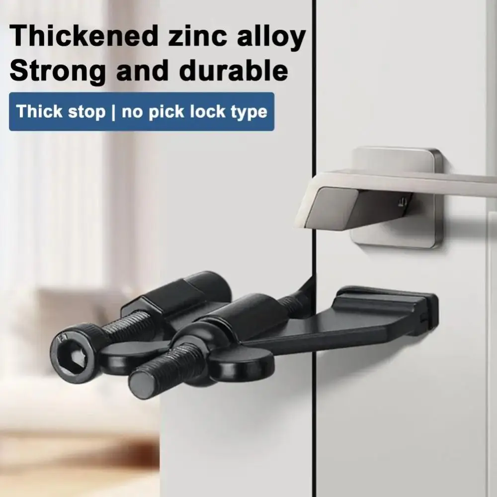 Convenient Anti-theft Door Lock Childproof Easy To Install Door Stopper Portable Zinc Alloy Lock Buckle Home