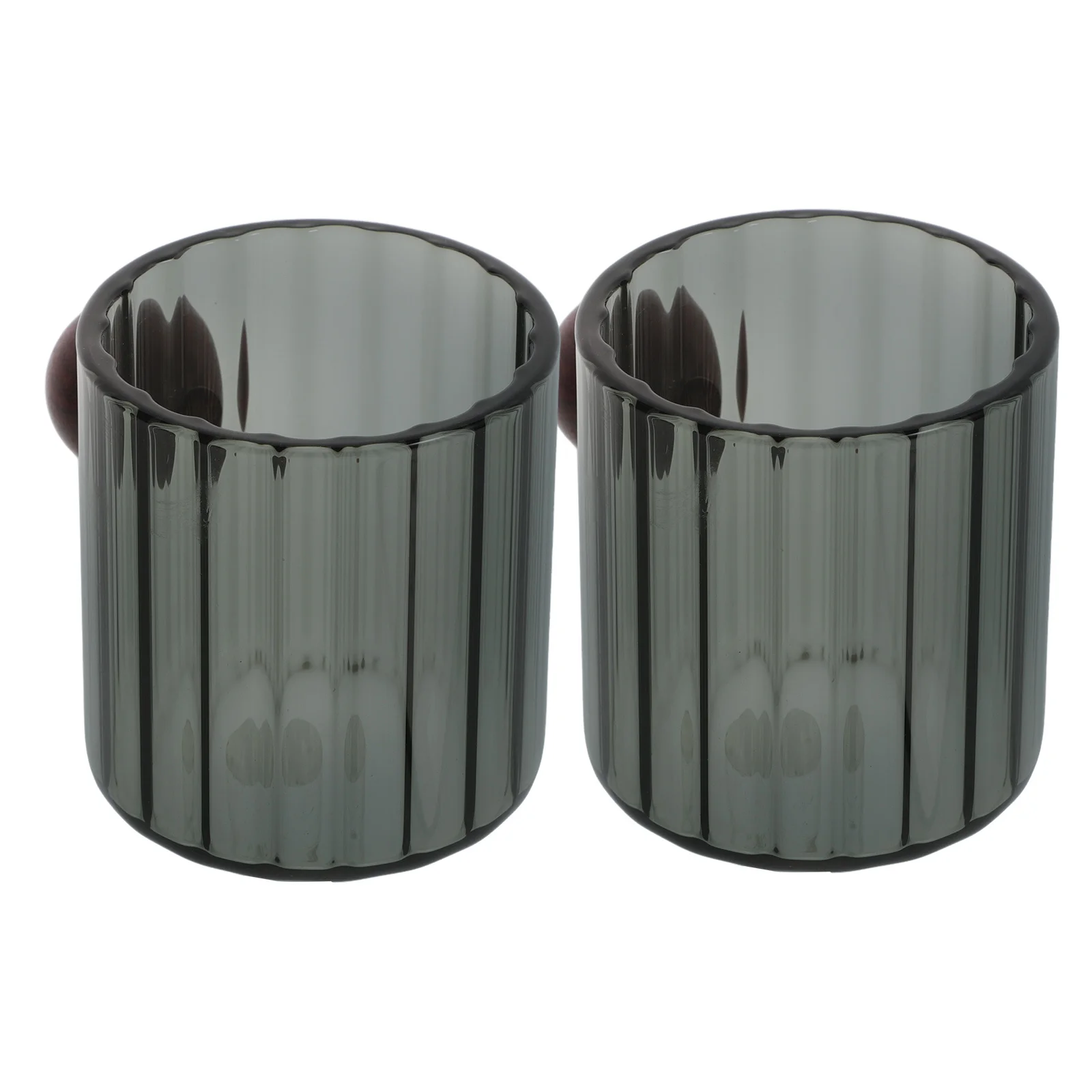 

Glass Small Creamer Pitcher Wood Handle Mini Milk Frothing Pitcher Coffee Jug Chocolate Candy Melting Butter 90ml