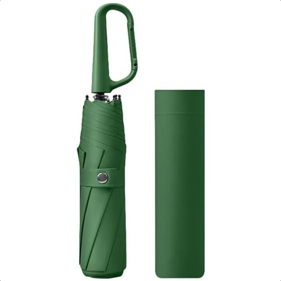 

Компактный складной зонт Erised's Bifrost, карабин, ручка, покрытие, слой ткани, блокировка защиты от ультрафиолета, 99,9, автомобиль, маленький дорожный ба