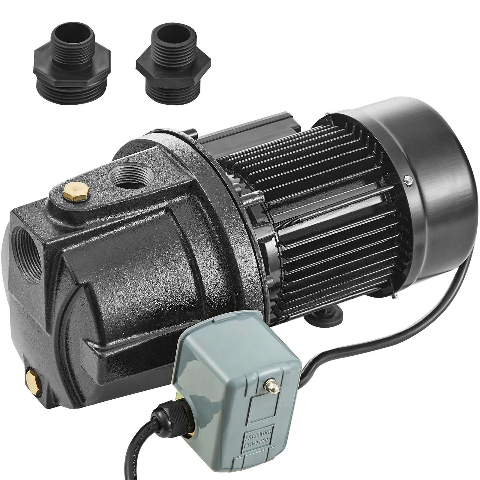 SucceBuy Shallow Well Jet Pump 115 V Cast Iron / Stainless Steel Irrigation Water Pump for Agricultural Garden Irrigation System