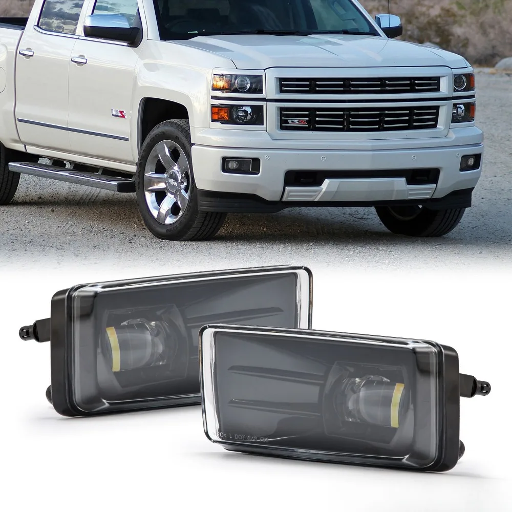 

Fit 2007-2013 Chevrolet Silverado Tahoe Dual Color LED Projector Fog Lights