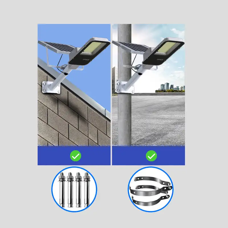 50w split solar luz de rua ao ar livre alumínio solar luz de rua jardim casa controle remoto lâmpada parede à prova dwaterproof água