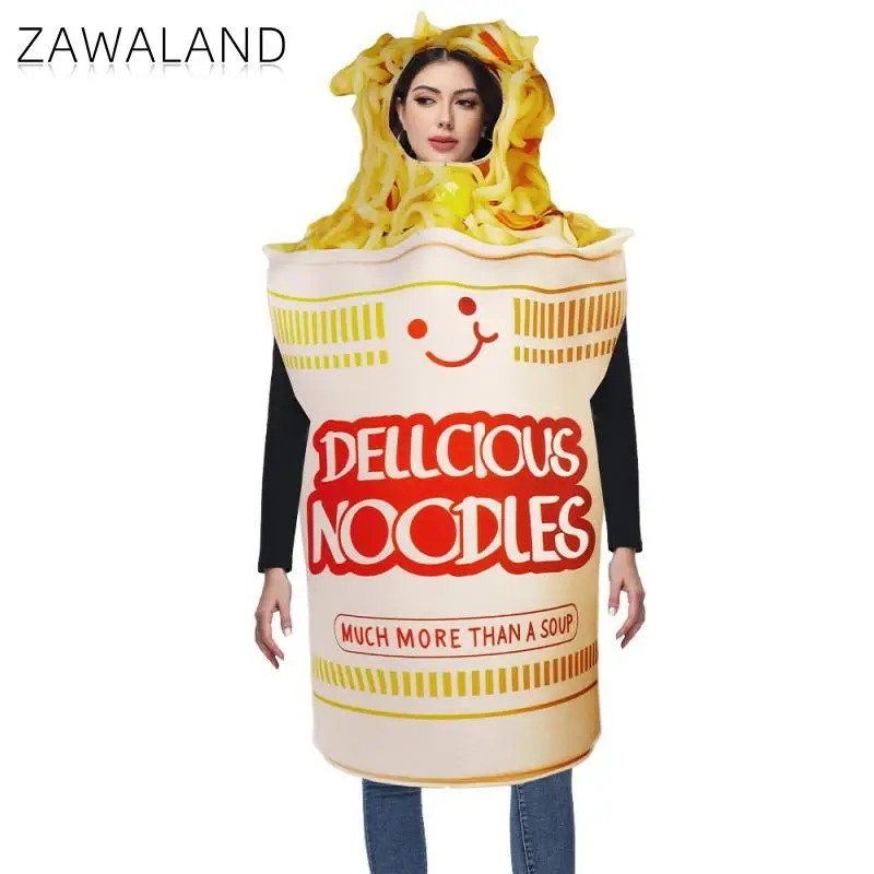 

Zawaland Delicious Noodles Costume Snacks Party Clothes Carnival Fancy Disguise Wear Instant Noodles Stage Performance Outfit