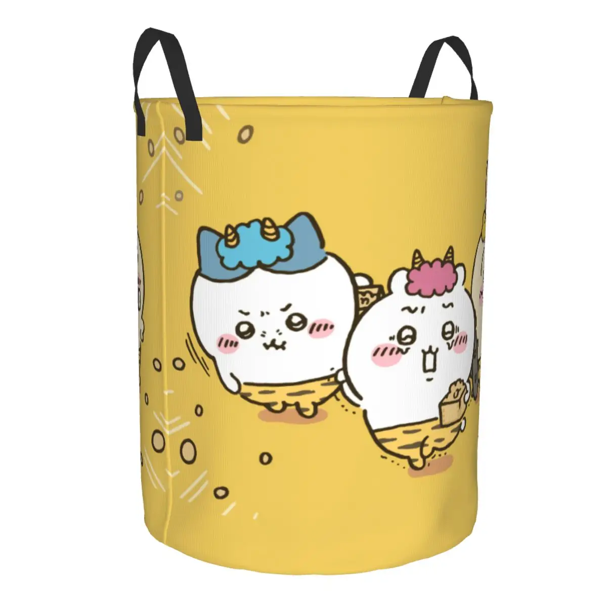 Custom Cute Cartoon Chiikawa Anime Laundry Basket Collapsible Popular Manga Baby Hamper for Nursery Toys Organizer Storage Bins