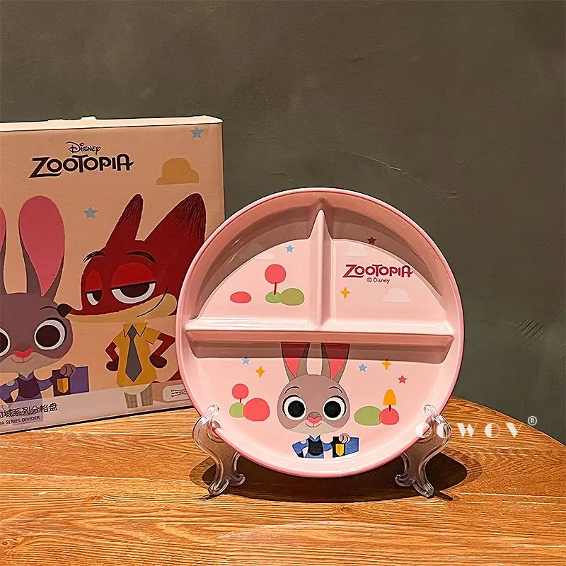Disney Zootopia Judy Nick cartoon anime cute ceramic divided plate creative Kawaii student tableware plate gift wholesale