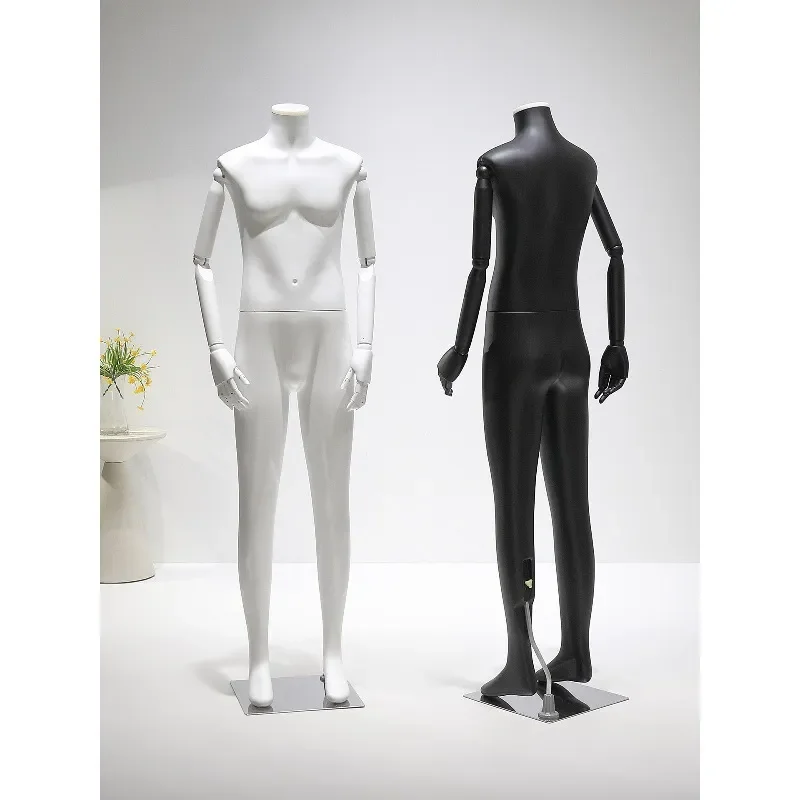 for Male Black and White Matte Lacquered Full Body Mannequin Display Stand for Men's Clothing Store Window Dummy Model Props
