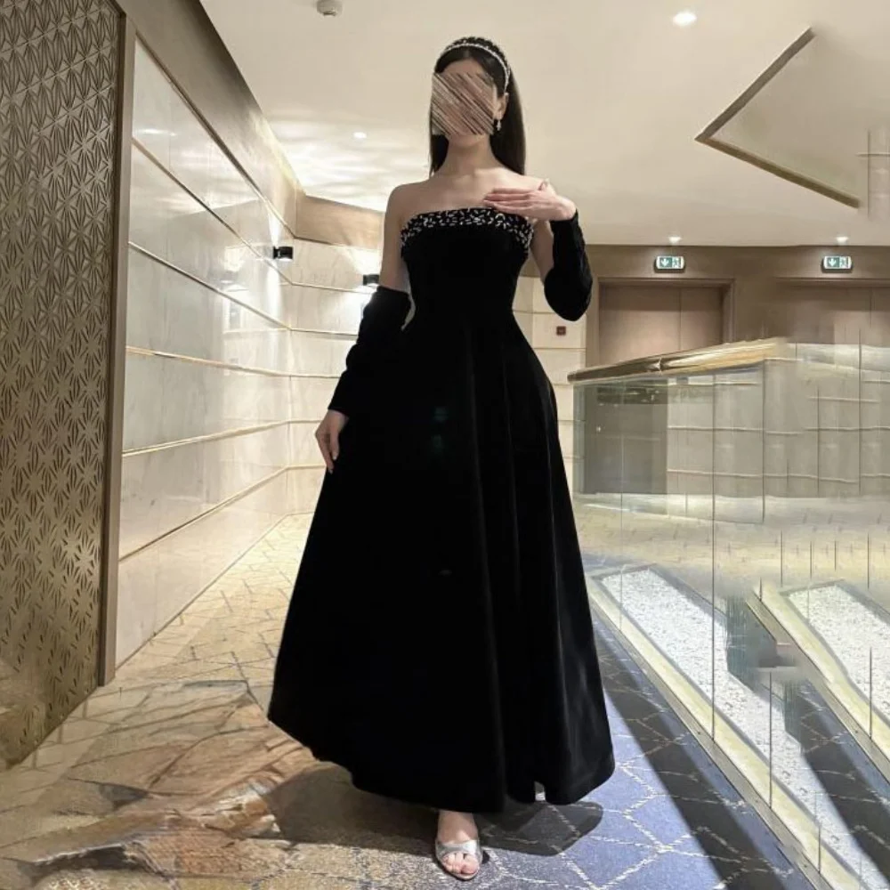 

Customized Mermaid Evening Dress Gorgeous Satin Prom Dresses Beading Formal Occasion Shining Boat Neck Party Gown Robe Soiree