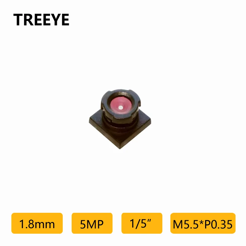 

HD 5.0Megapixel 1.8mm Lens M5.5*P0.2.5 120°Wide Angle Lens 1/4" 5MP 650nm IR Filter Mobile Phone Laptop Barcode QR Scanning Lens