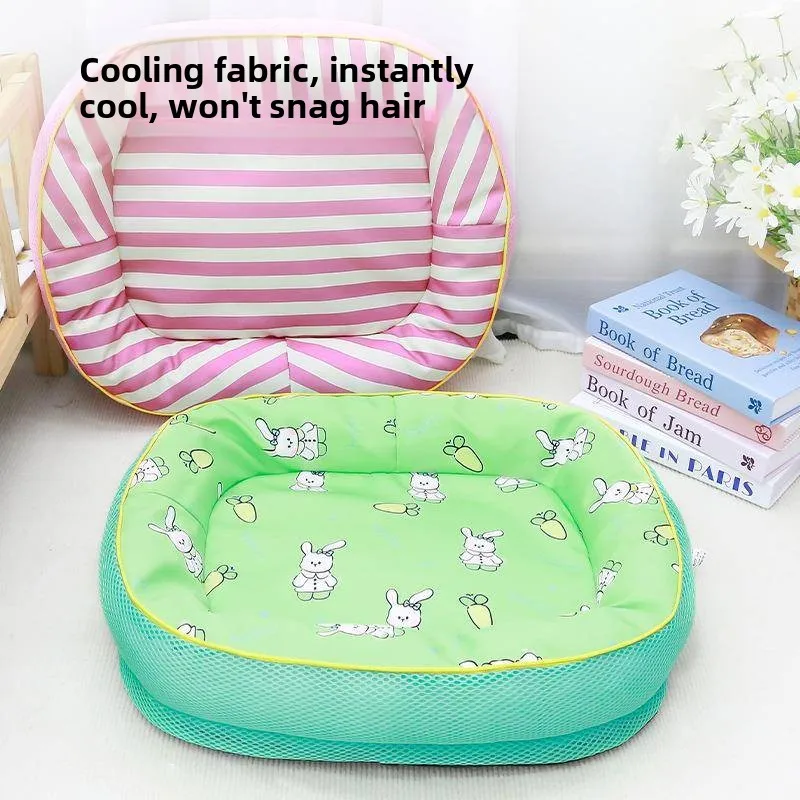 

Pet Dog Bed Summer Cool Sensation Small Size Waterproof Bichon Bed Oxford Cloth Egg Shaped Universal for Cats And Dogs