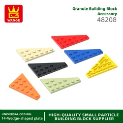 Wange 49Pcs/lot 48208 4x6 Wedge Left Plate Building Blocks Moc Classic Accessories Compatible with Brick Toys Children Gift Box