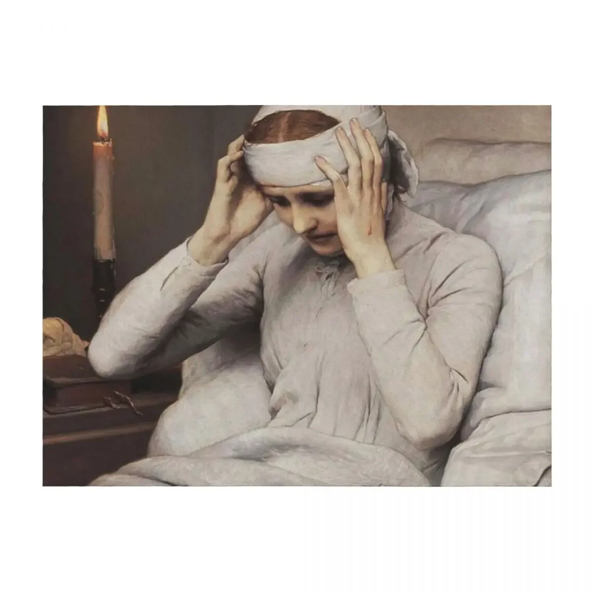 

The Ecstatic Virgin Anna Katharina Emmerich - Gabriel von Max-1885, плед, одеяло для дивана, тонкие зимние кровати, одеяла