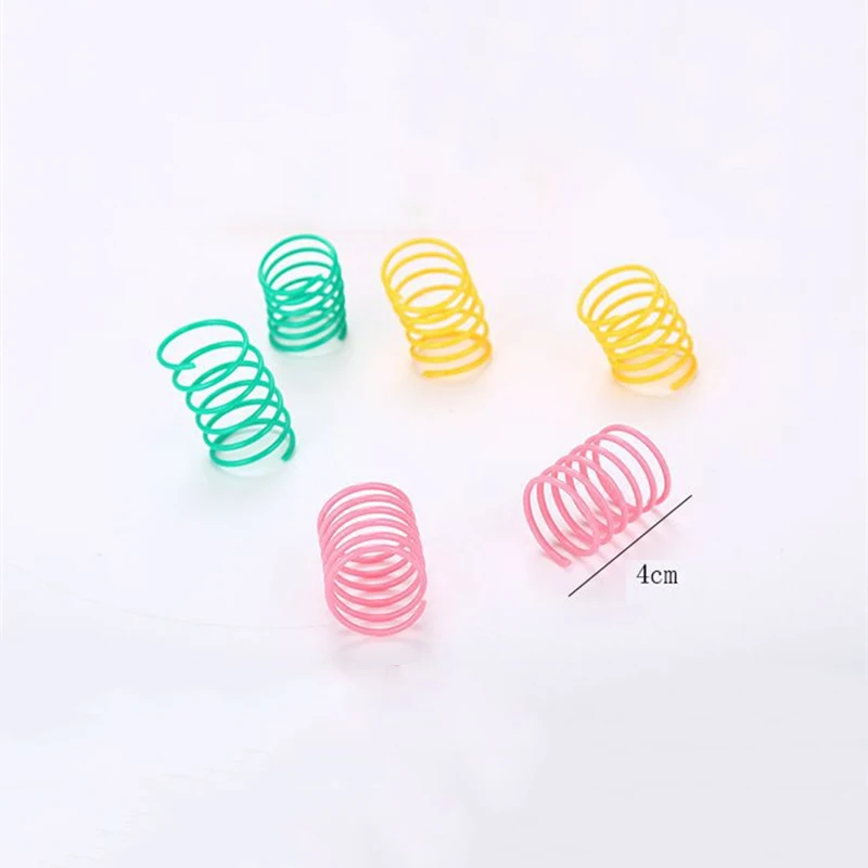 4/Kitten Coil Spiral Springs Cat Toys Interactive Gauge Cat Spring Toy Colorful Springs Cat Pet Toy Pet Products