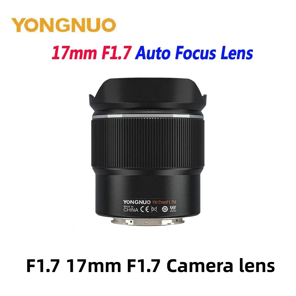 YongNuo-Objectif d'appareil photo pour Olympus Panasonic Macro 4/3 Mount, YN17mm, F1.7, 17mm, F1.7, G100, GH5, G85, G95, E-M5 II, Appareil photo PEN-F