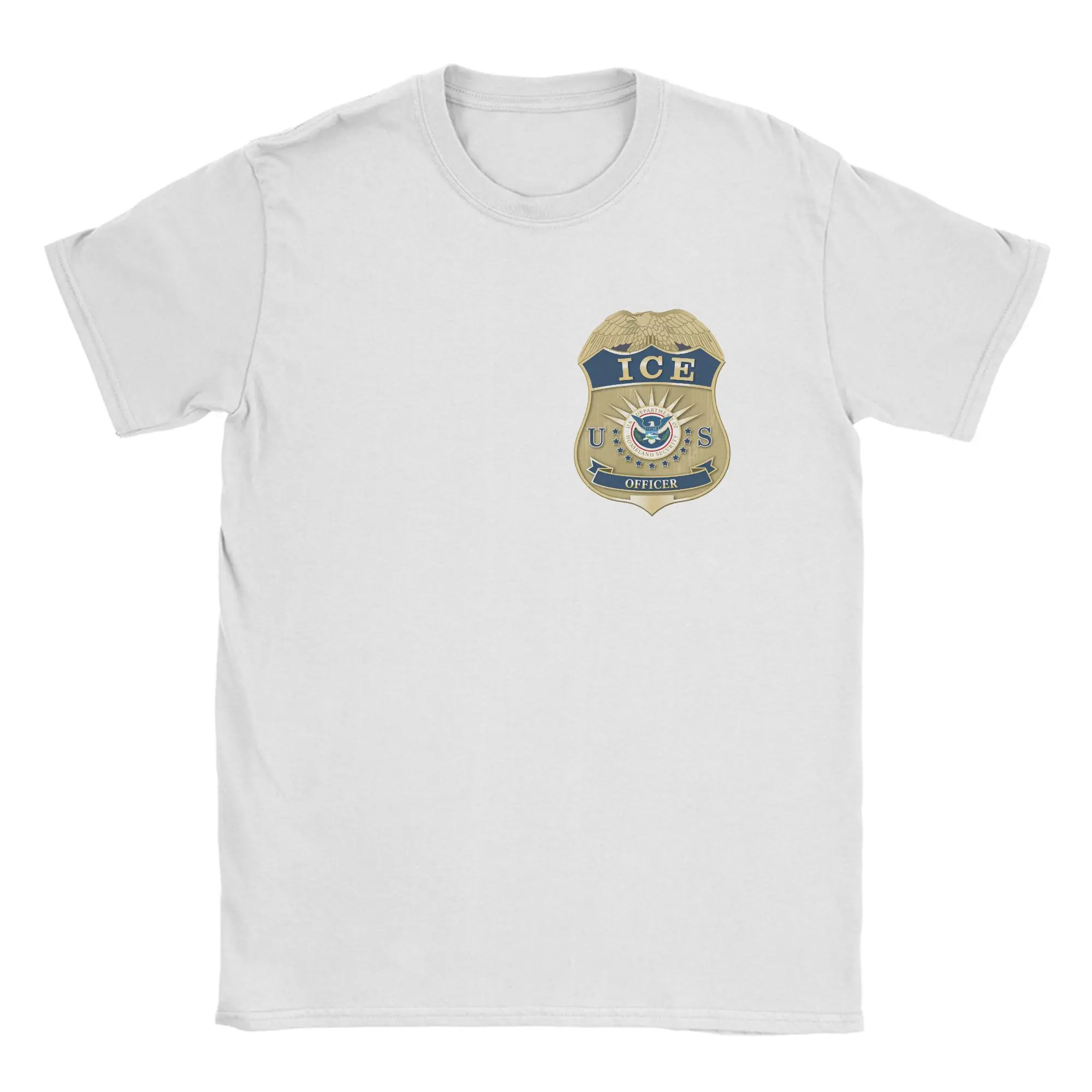 

Men T-Shirt ICE Immigration and Customs Enforcement US Unique Cotton Tee Shirt Short Sleeve T Shirts Crew Neck Tops Printing