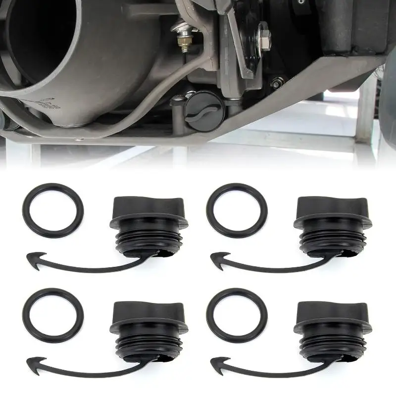 

1/4 Sets Black Drain Plug With O-Ring For SeaDoo Spark RXT GTX Wake Drain Plug Replaces 292001352 292001320 292002024